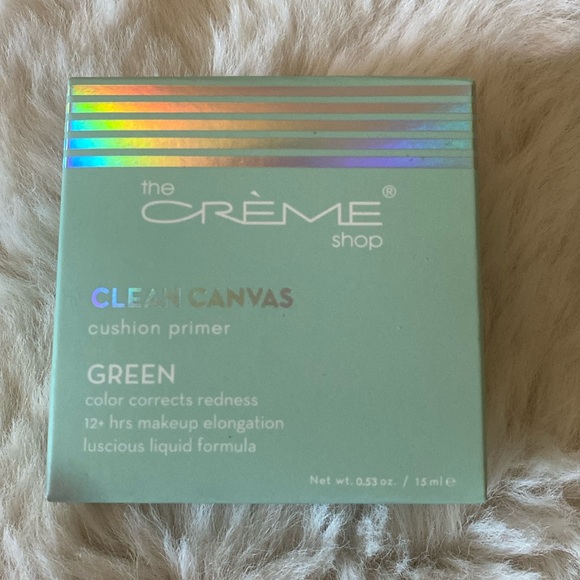 The crème shop clean Canvas cushion primer Green color correct redness - Picture 1 of 7